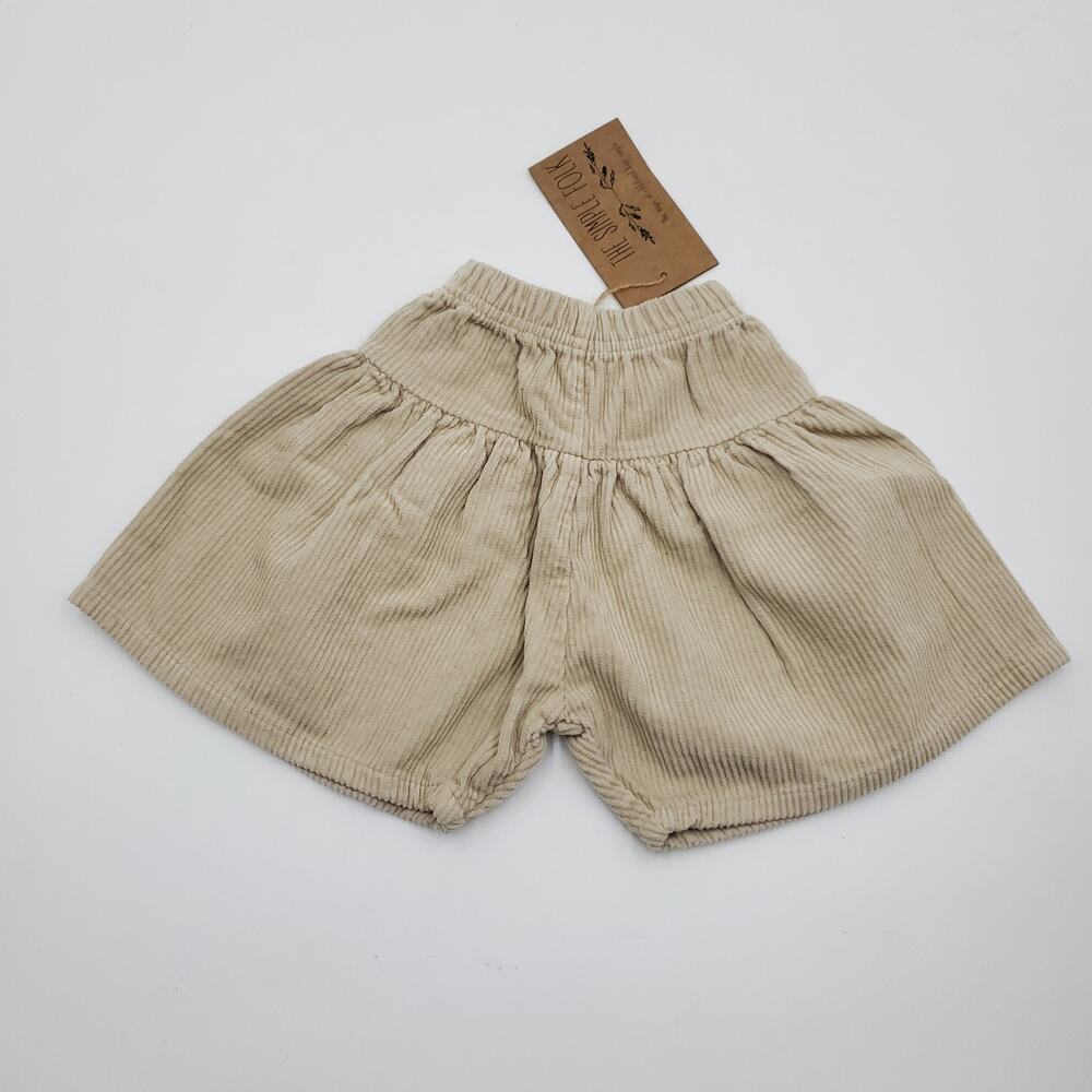 The Simple Folk The Corduroy Culotte in Oatmeal Size 0-3 Months